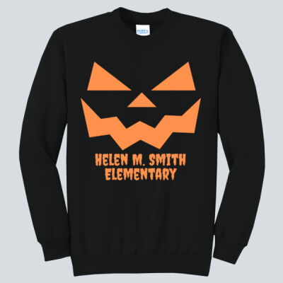 Adult Crewneck - Fall Holidays - Jack O' Lantern - Orange Thumbnail