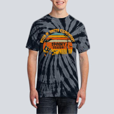 Adult Tie-Dye T-Shirt - Fall Holidays - Haunted House Thumbnail