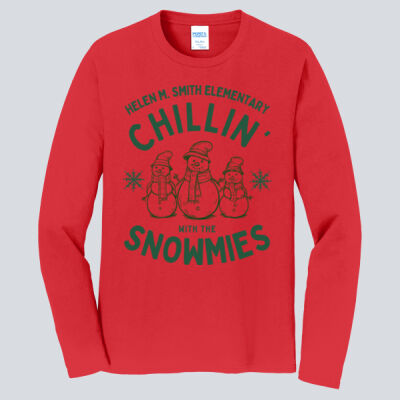  Adult Long Sleeve Shirt - Winter Holidays- Chillin' - Green Thumbnail