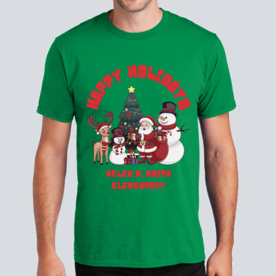 Adult T-Shirt - Winter Holidays - Happy Holidays - Red Thumbnail