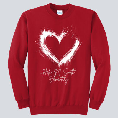 Adult Crewneck - Spring Holidays - Valentine's Heart Thumbnail