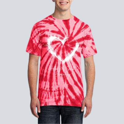 Adult Tie-Dye T-Shirt - Spring Holidays - Valentine's Heart Thumbnail