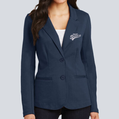 Women's Knit Blazer - Embroidered Thumbnail